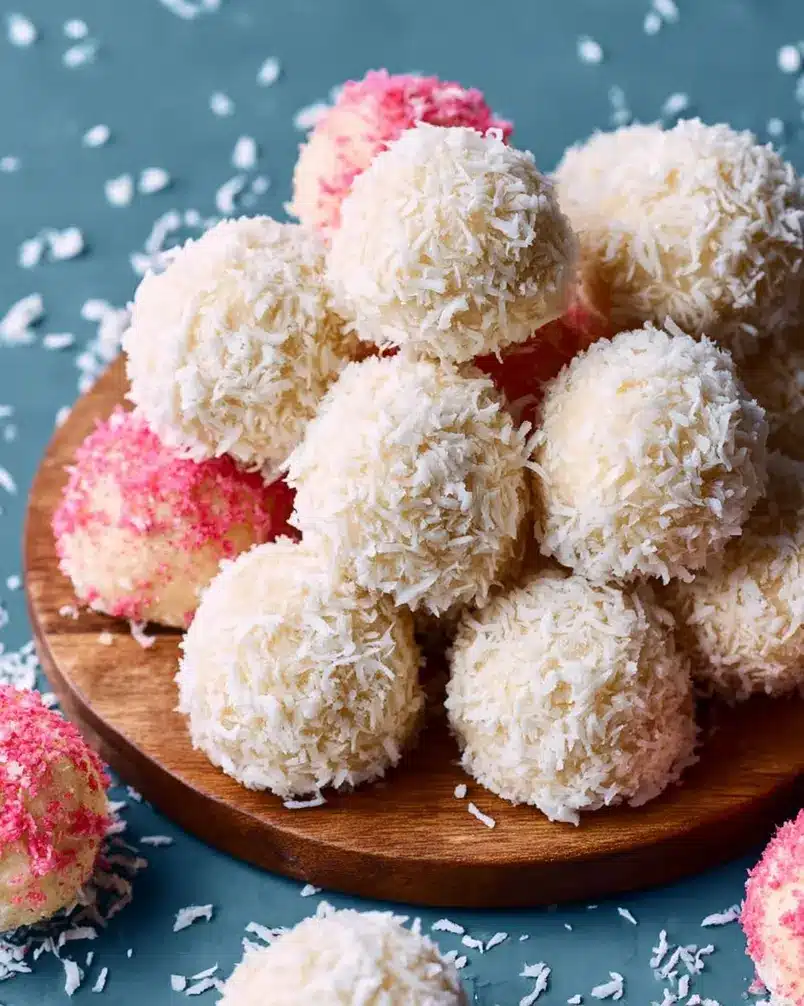 Coconut Cake Snowballs 2 Close-up of ingredients for Coconut Cake Snowballs