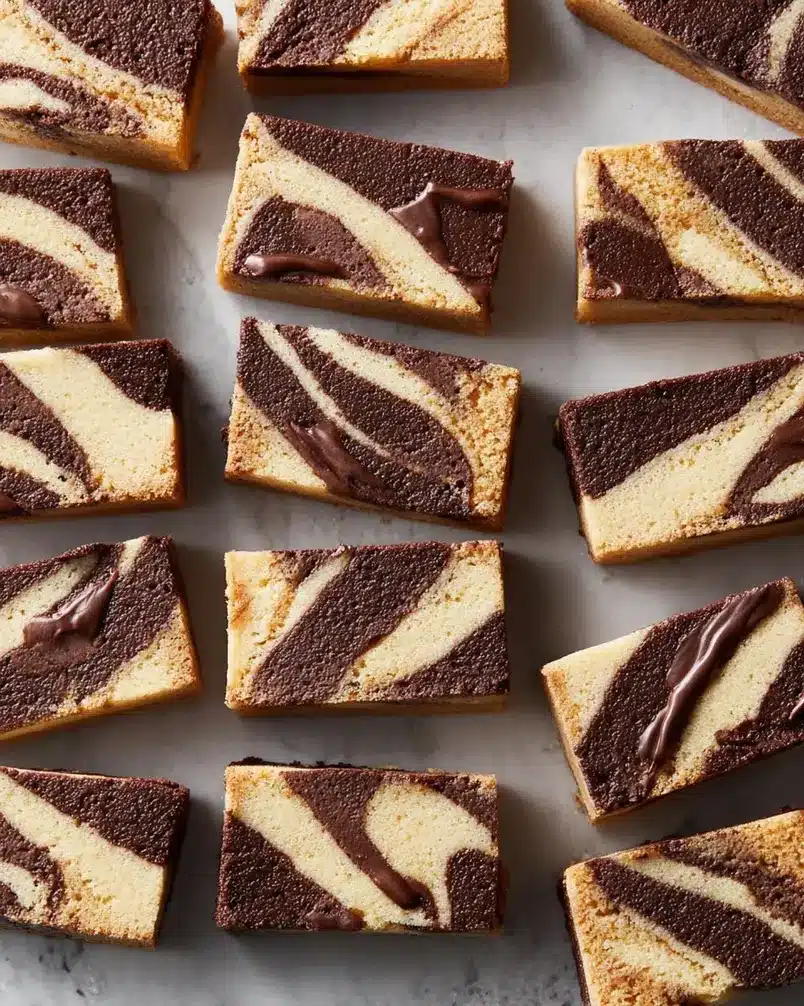 Spiced Chocolate Marble Shortbread 3 Chocolate ganache for marble shortbread cooling