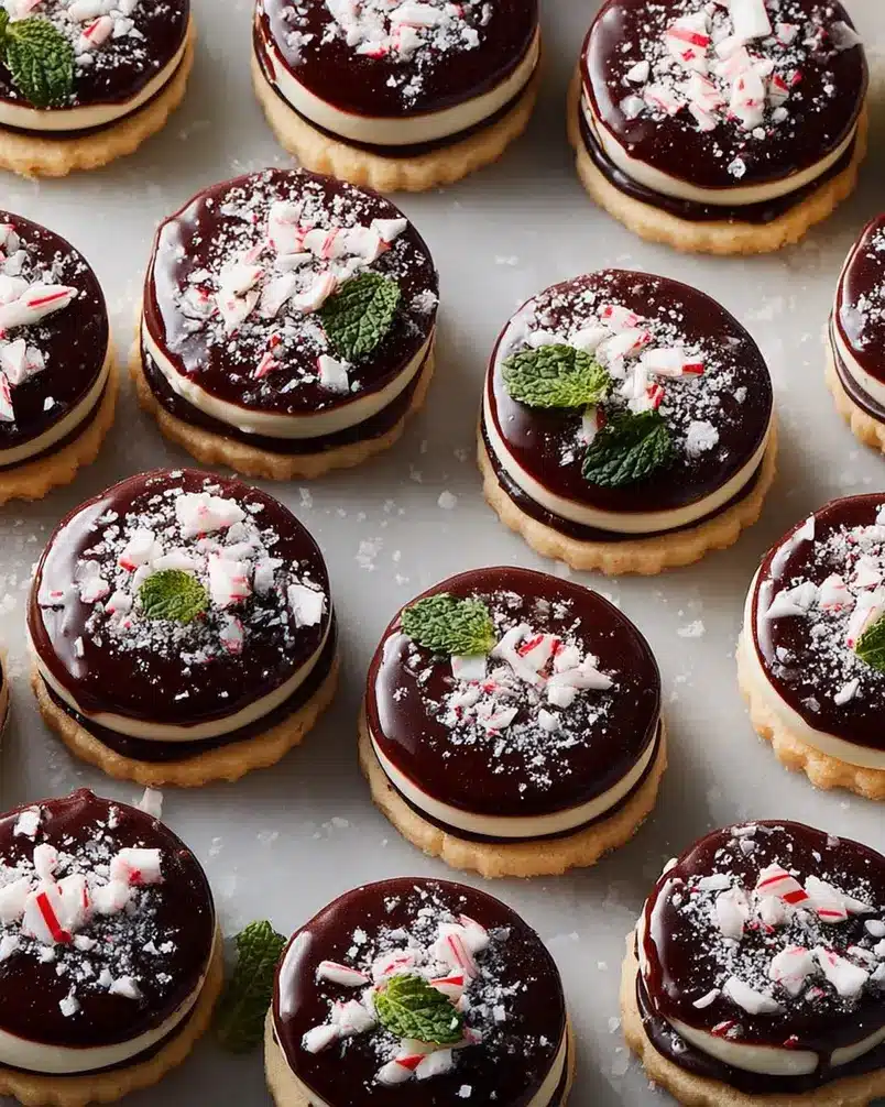 Peppermint Patty Shortbreads 3 Shortbread dough with a hint of green food coloring being rolled out on a floured surface.