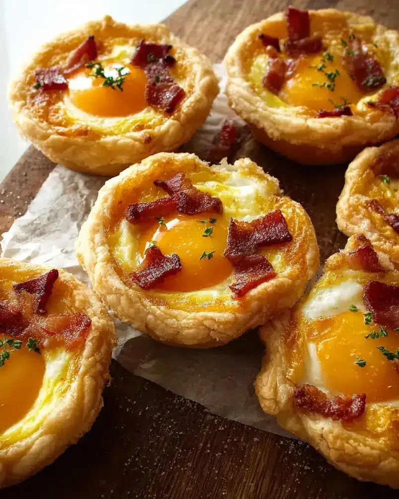 Bacon and Egg Breakfast Tarts 2 Bacon and egg breakfast tarts ingredients and prep