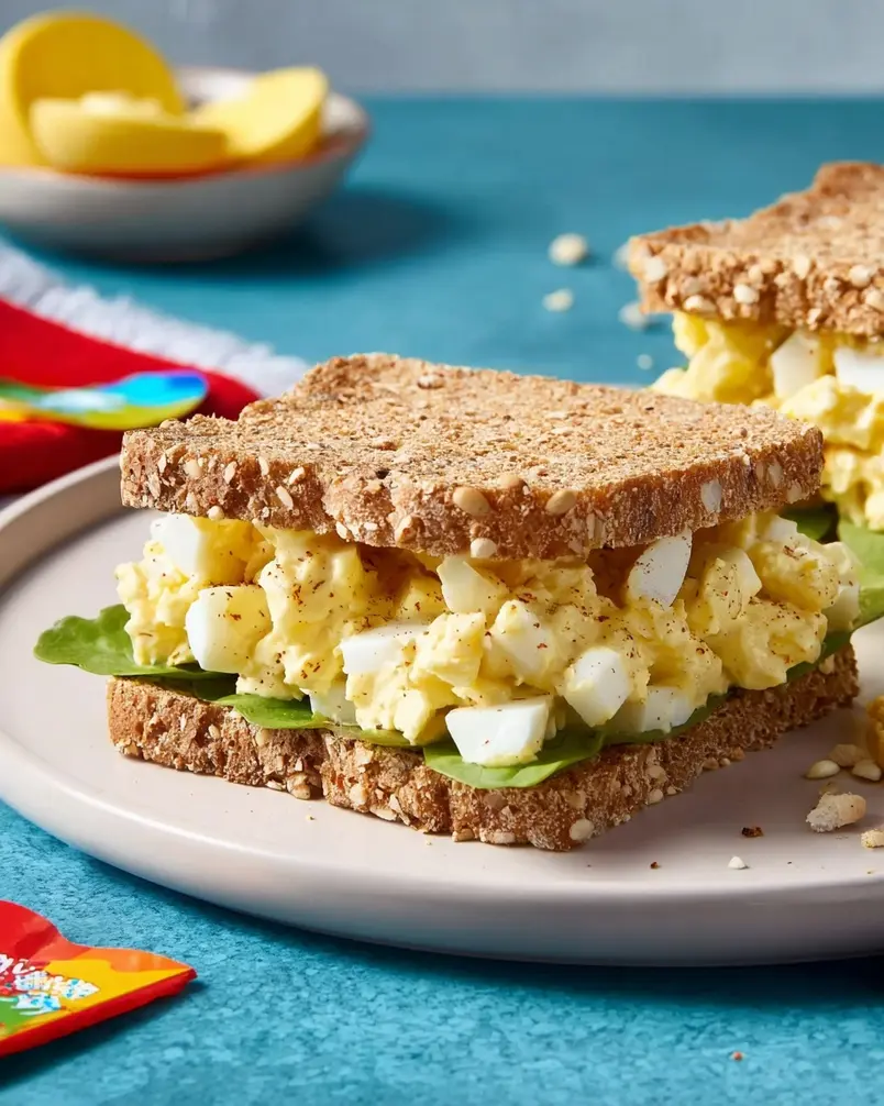 Simple Egg Salad 2 Beautifully prepared simple egg salad in a bowl with chives