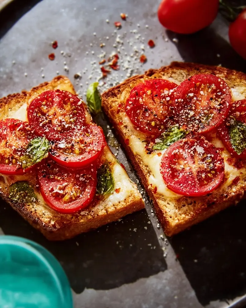 Pizza Lava Toast 2 Ingredients for Pizza Lava Toast laid out