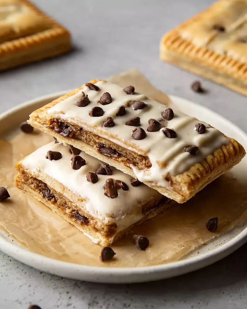 Giant Cookie Dough Pop Tart 3 Pastry dough being rolled out thinly on a floured surface, ready for assembly of the Giant Cookie Dough Pop Tart
