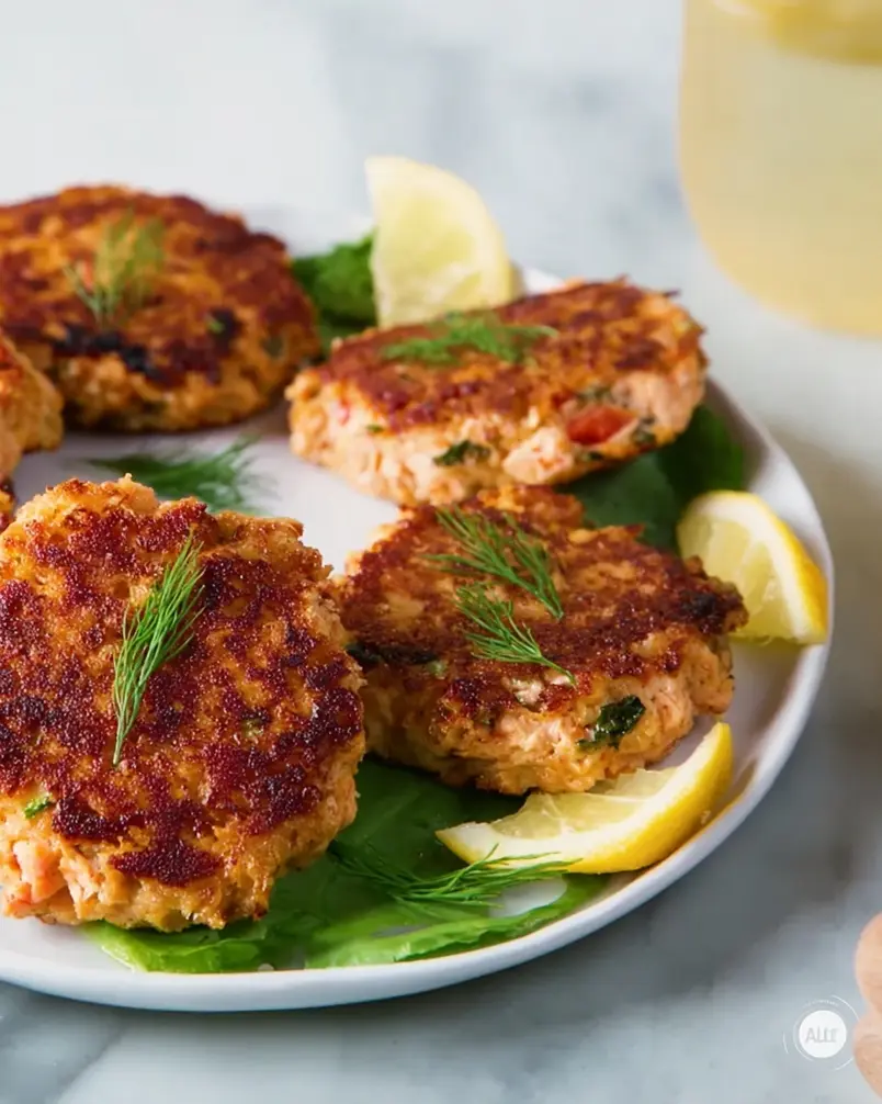 Grandma's Famous Salmon Cakes 3 Frying Grandma's Famous Salmon Cakes to a golden brown crisp