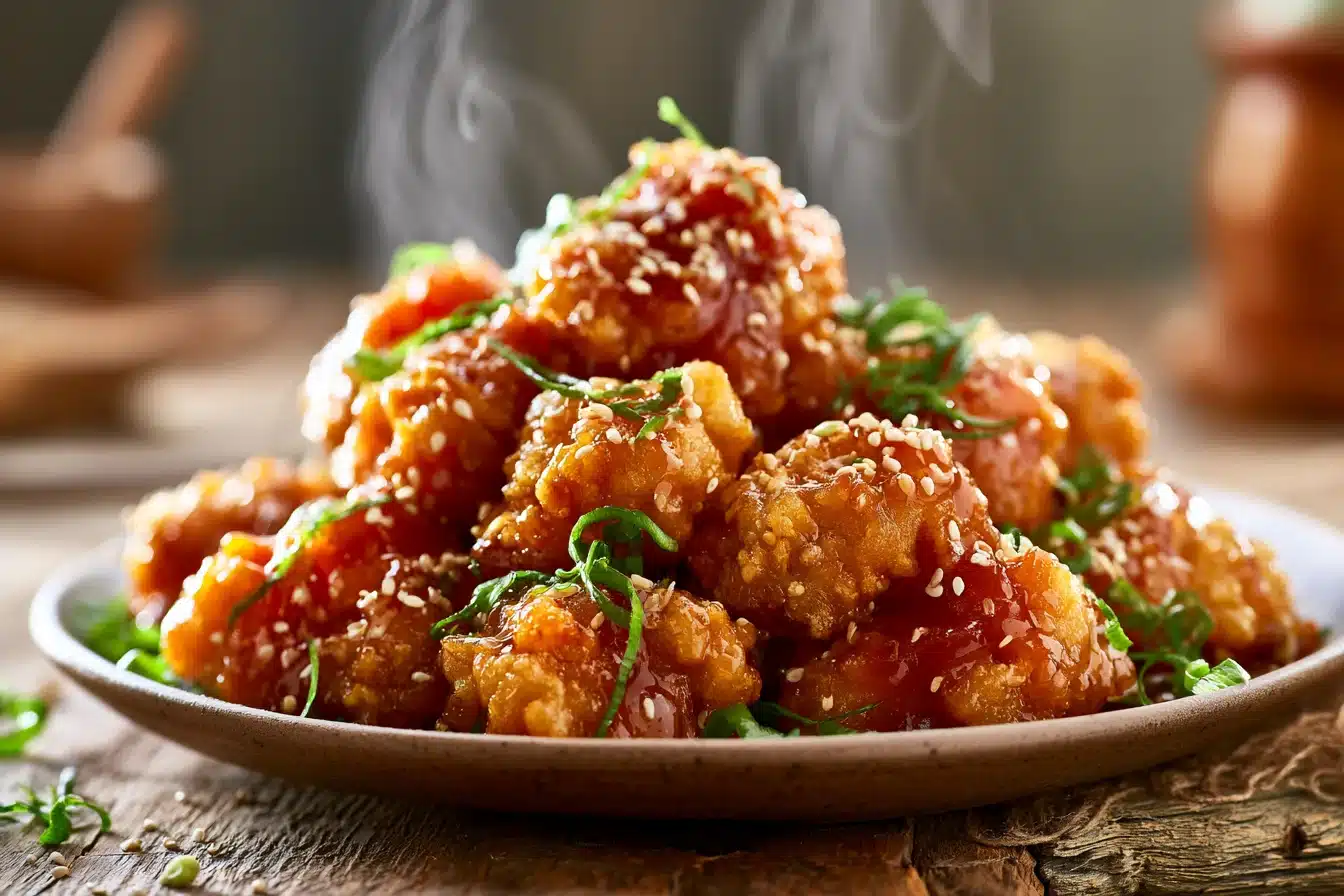 Crispy Honey Garlic Chicken 3 Crispy Honey Garlic Chicken