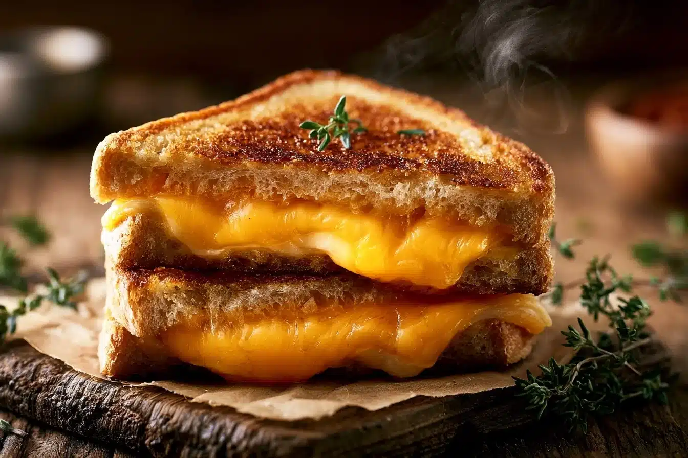 Grilled Cheese on Rye with Sharp Cheddar and Provolone 3 Grilled Cheese on Rye with Sharp Cheddar and Provolone in the pan