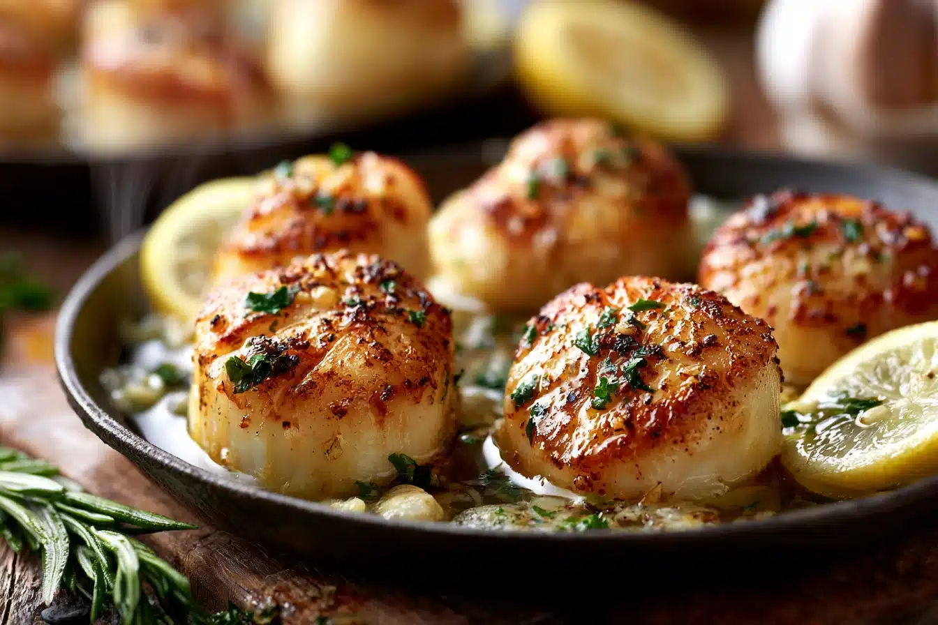 Lemon Garlic Butter Scallops 3 Lemon Garlic Butter Scallops