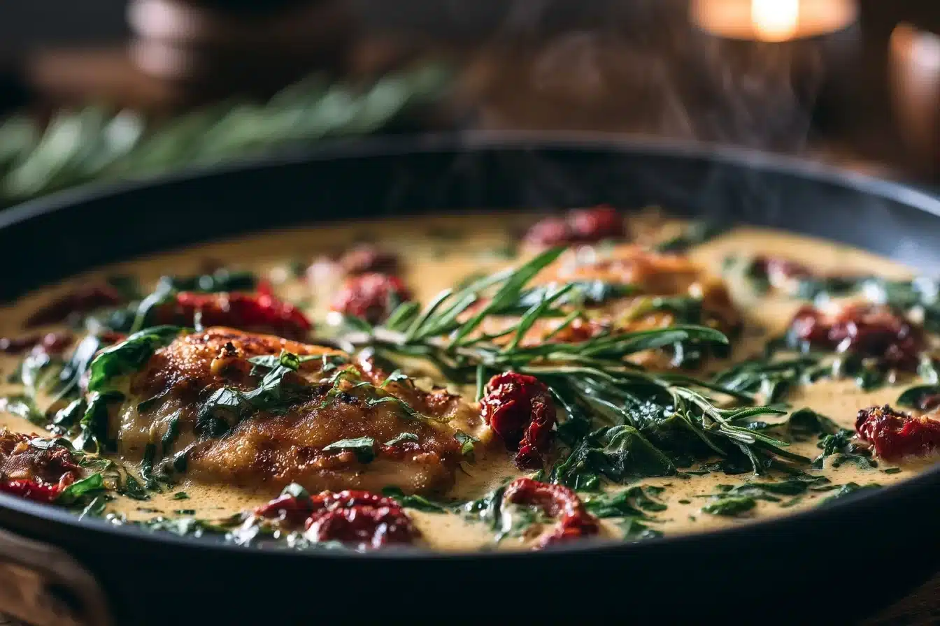 One-Pan Creamy Tuscan Chicken 2 One-Pan Creamy Tuscan Chicken