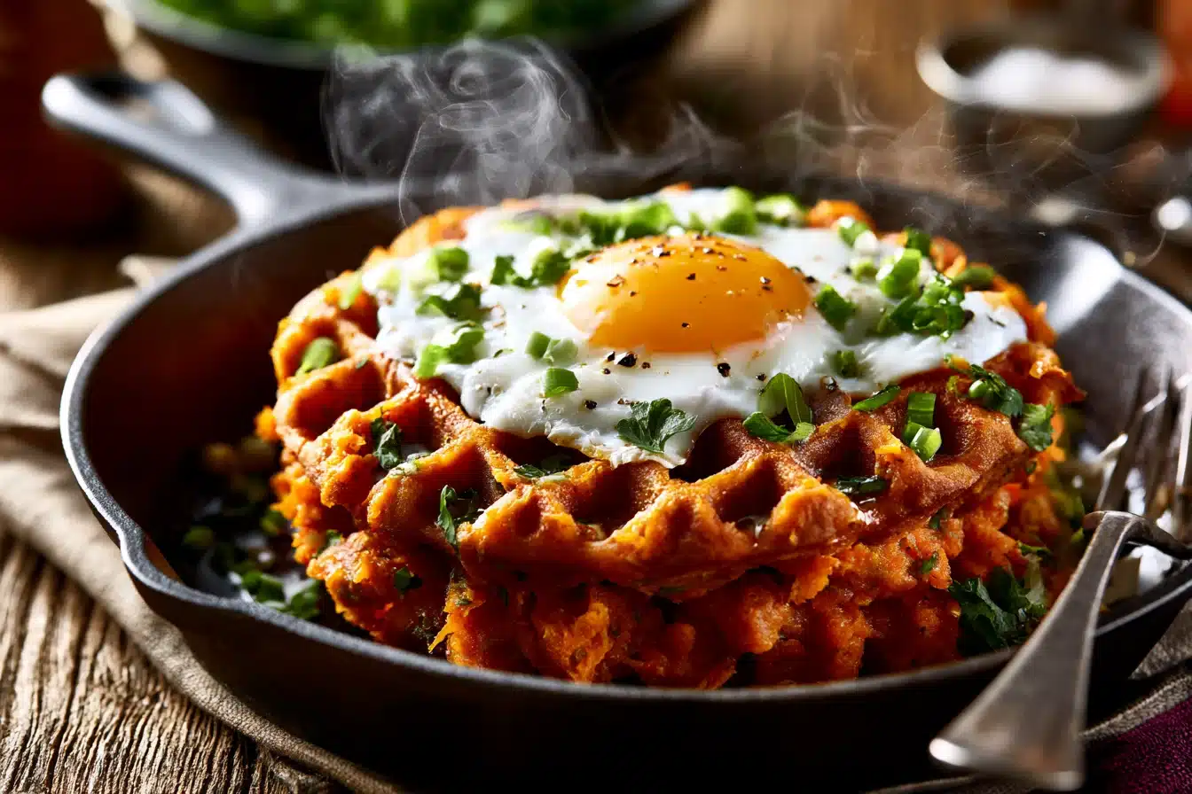 Savory Sweet Potato Waffles 2 Savory Sweet Potato Waffles