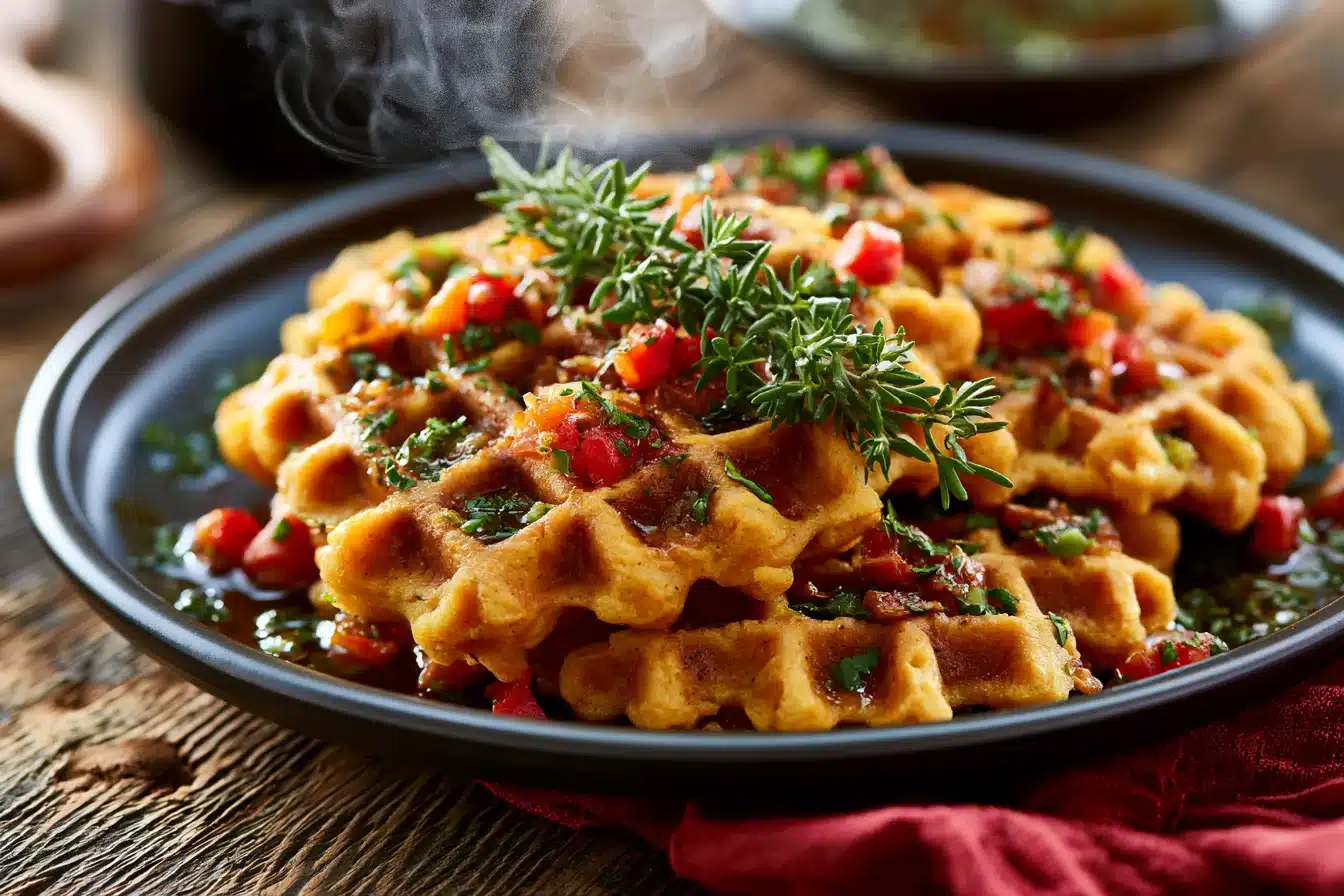 Savory Sweet Potato Waffles 3 Savory Sweet Potato Waffles