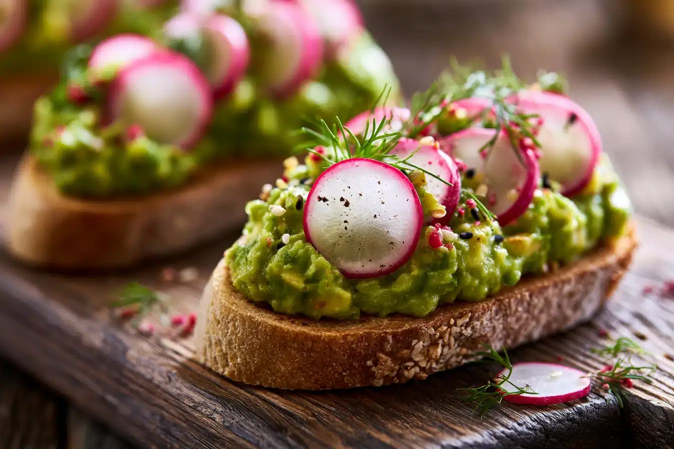 Avocado Toast with Radishes 3 Avocado Toast with Radishes