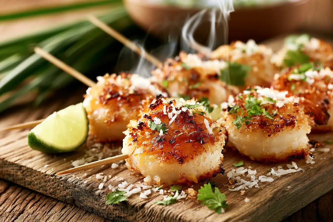 Coconut Lime Shrimp Skewers 2 Coconut Lime Shrimp Skewers