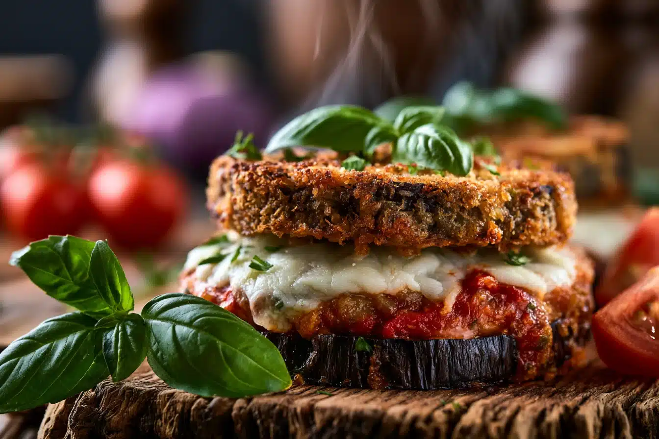 Crispy Baked Eggplant Parmesan 3 Crispy Baked Eggplant Parmesan