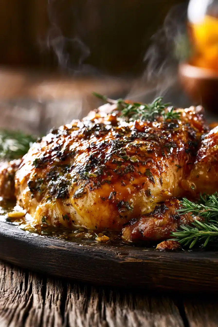Garlic Butter Herb Roasted Chicken 2 Garlic Butter Herb Roasted Chicken