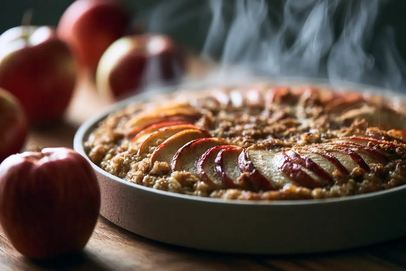 Maple Cinnamon Oatmeal Bake with Apples 2 Maple Cinnamon Oatmeal Bake with Apples