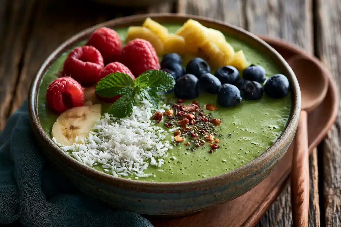 Matcha Green Tea Smoothie Bowl 2 Matcha Green Tea Smoothie Bowl