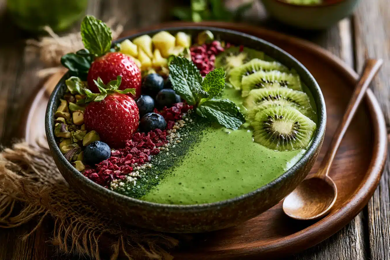 Matcha Green Tea Smoothie Bowl 3 Matcha Green Tea Smoothie Bowl