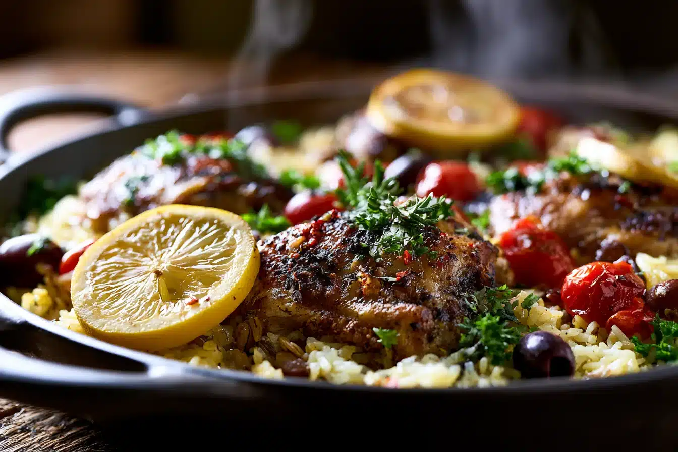 One-Pan Mediterranean Chicken and Rice 2 One-Pan Mediterranean Chicken and Rice