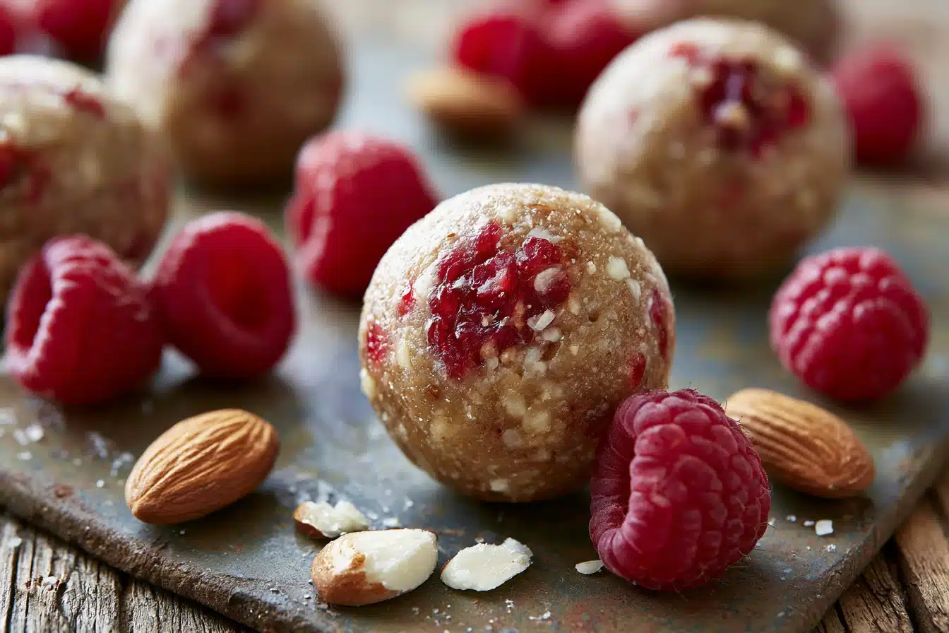 Raspberry Almond Energy Bites 2 Raspberry Almond Energy Bites