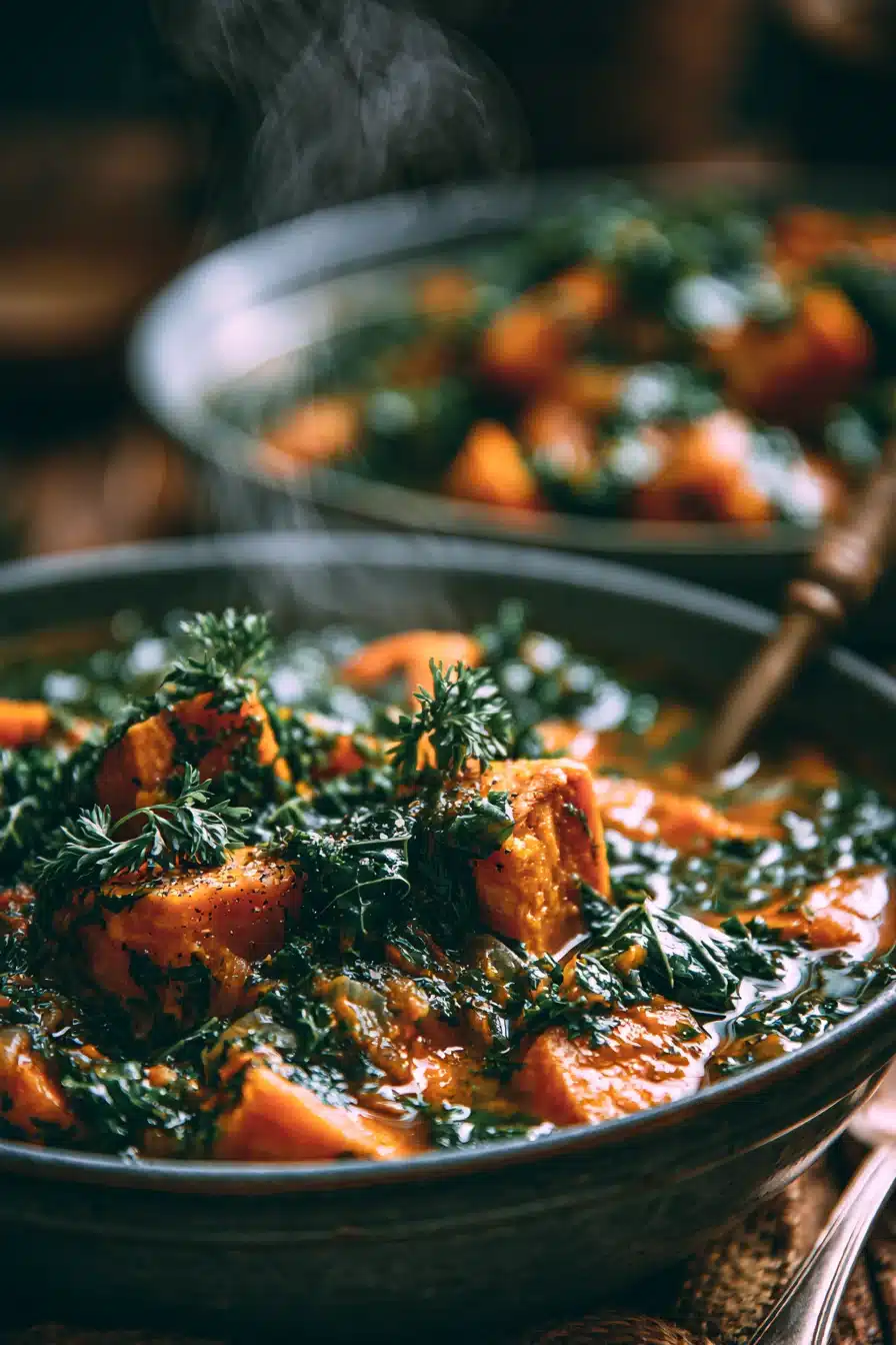 Savory Sweet Potato and Kale Stew 2 Savory Sweet Potato and Kale Stew