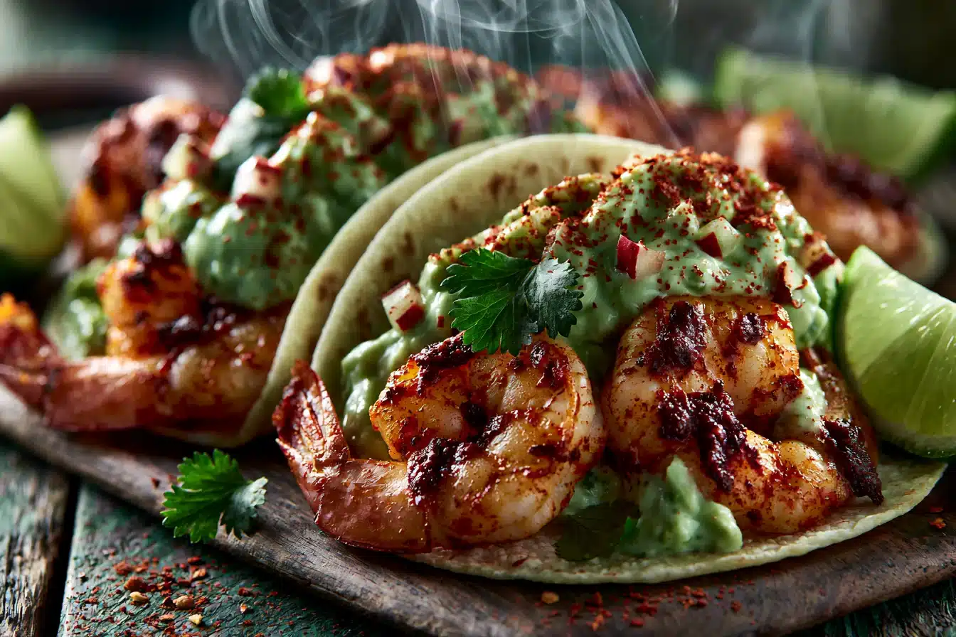 Spicy Chipotle Shrimp Tacos with Avocado Cream 3 Spicy Chipotle Shrimp Tacos with Avocado Cream