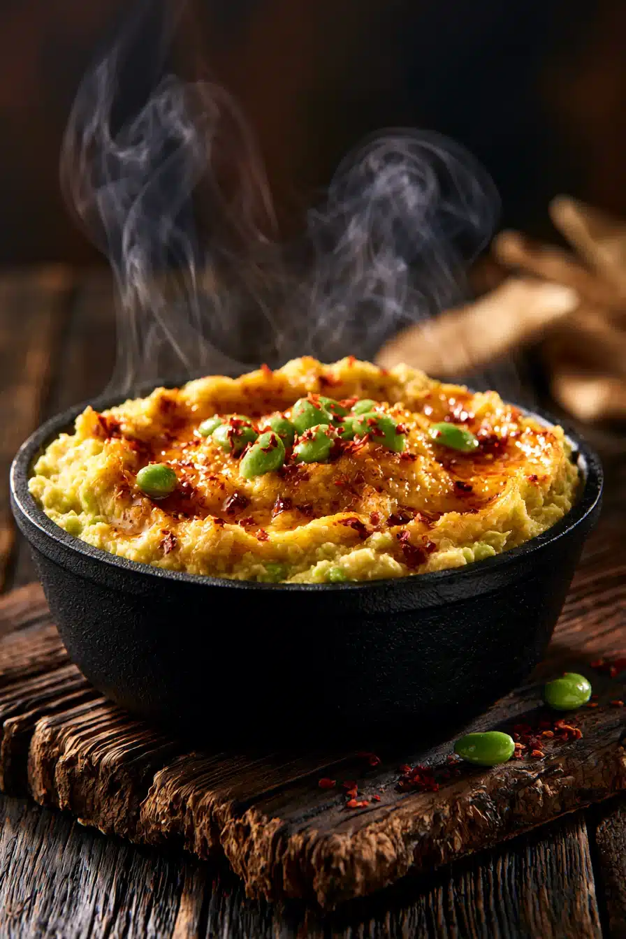Spicy Garlic Edamame Hummus 3 Spicy Garlic Edamame Hummus