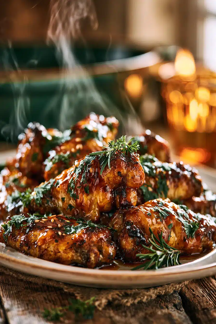 Spicy Honey Garlic Chicken Wings 3 Spicy Honey Garlic Chicken Wings