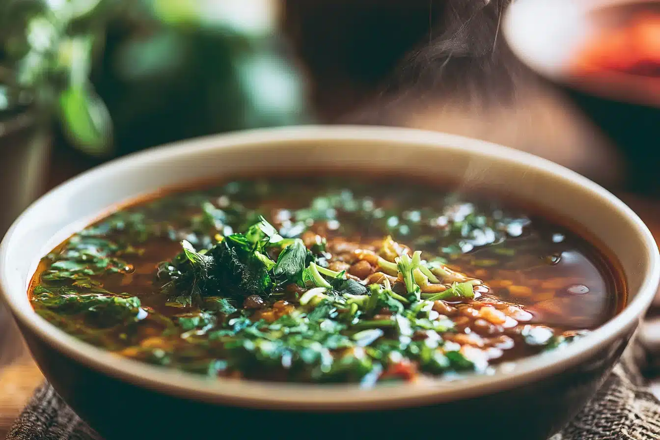 Spicy Lentil Soup with Kale 2 Spicy Lentil Soup with Kale