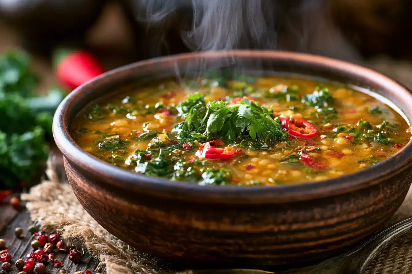 Spicy Lentil Soup with Kale 3 Spicy Lentil Soup with Kale