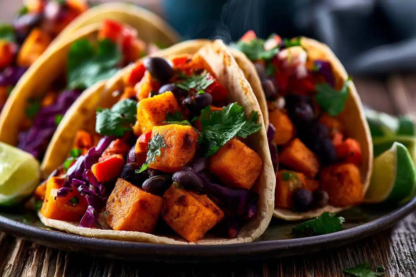 Sweet Potato Black Bean Tacos 2 Sweet Potato Black Bean Tacos