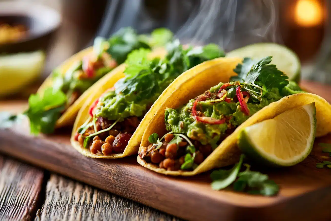Vegan Lentil Tacos with Avocado Cream 2 Vegan Lentil Tacos with Avocado Cream