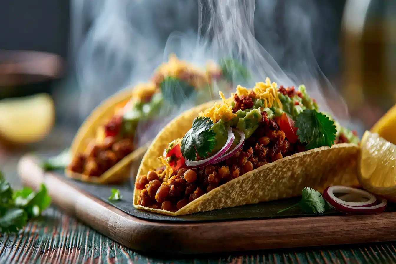 Vegan Lentil Tacos with Avocado Cream 3 Vegan Lentil Tacos with Avocado Cream