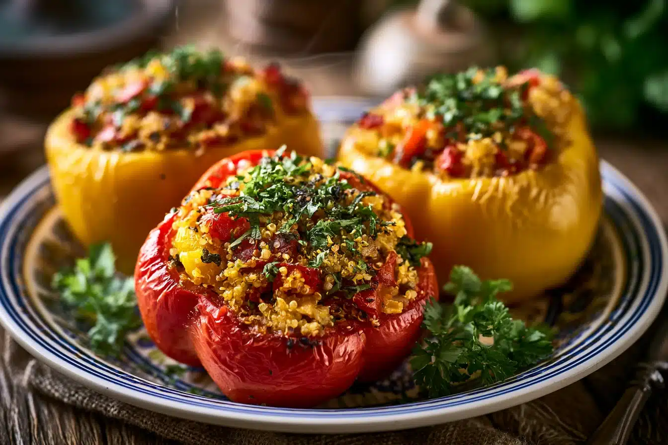 Vegan Stuffed Bell Peppers with Quinoa 3 Vegan Stuffed Bell Peppers with Quinoa